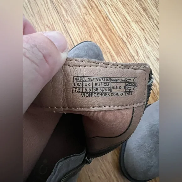 Vionic Gray Ankle Boots - Picture 6 of 7